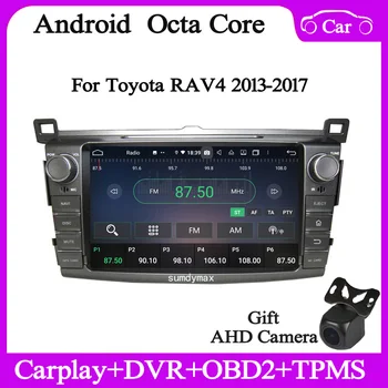 2din android12 avtomobil radio toyota RAV4 uchun 2013-2017 avtomobil multimedia GPS navi audio simsiz DSP carplay Avto 4+128G