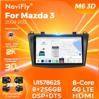 Mazda uchun M6 Pro Plus 3D UI 2k Qled avtomobil radio Stereo 3 2009 - 2013 Android Avto Carplay GPS Multimedia navigatsiya futbolchi 2 DIN