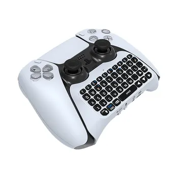 Mini portativ 3.5 mm klaviatura geympad simsiz Bluetooth 3.0 PS5 PlayStation 5 uchun tekshirgich o'rnatilgan karnay geympad klaviaturasi